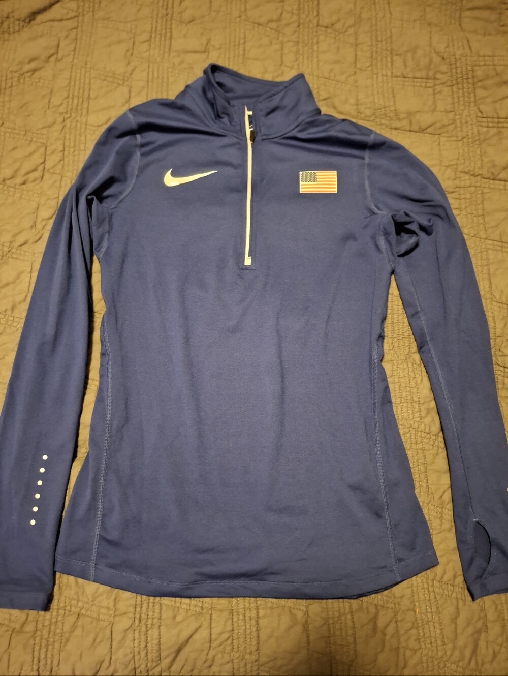 Nike Men's Navy Dri-FIT Quarter-Zip Pullover Sweater